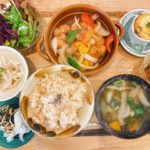 岡電東山駅から徒歩2分 イチカフェ(ichi-cafe)の玄米定食が野菜を中心としたおかずばかりで超ヘルシー!今日は大豆ミートの酢豚風!