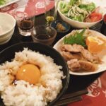 岡山市東区 大多羅駅から車で2分【Cafe&bar  douze(ドゥーズ)】夕食はTKG付きのヘルシーな西大寺定食にハイボール!