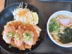 倉敷市加須山【ランチハウス】カツ丼やチキン南蛮丼にうどんが付いてコスパがいい!サラリーマンの味方のランチ!