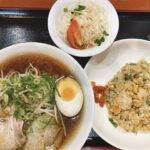 岡山市南区【中華料理 風花】麺類セットの焼豚玉子めしと迷うも焼飯の付いたラーメンセットに決定!
