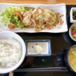 岡山市東区【Cafe 森の家】デザートとドリンクの付いた気まぐれランチ!今週はしょうが焼き!