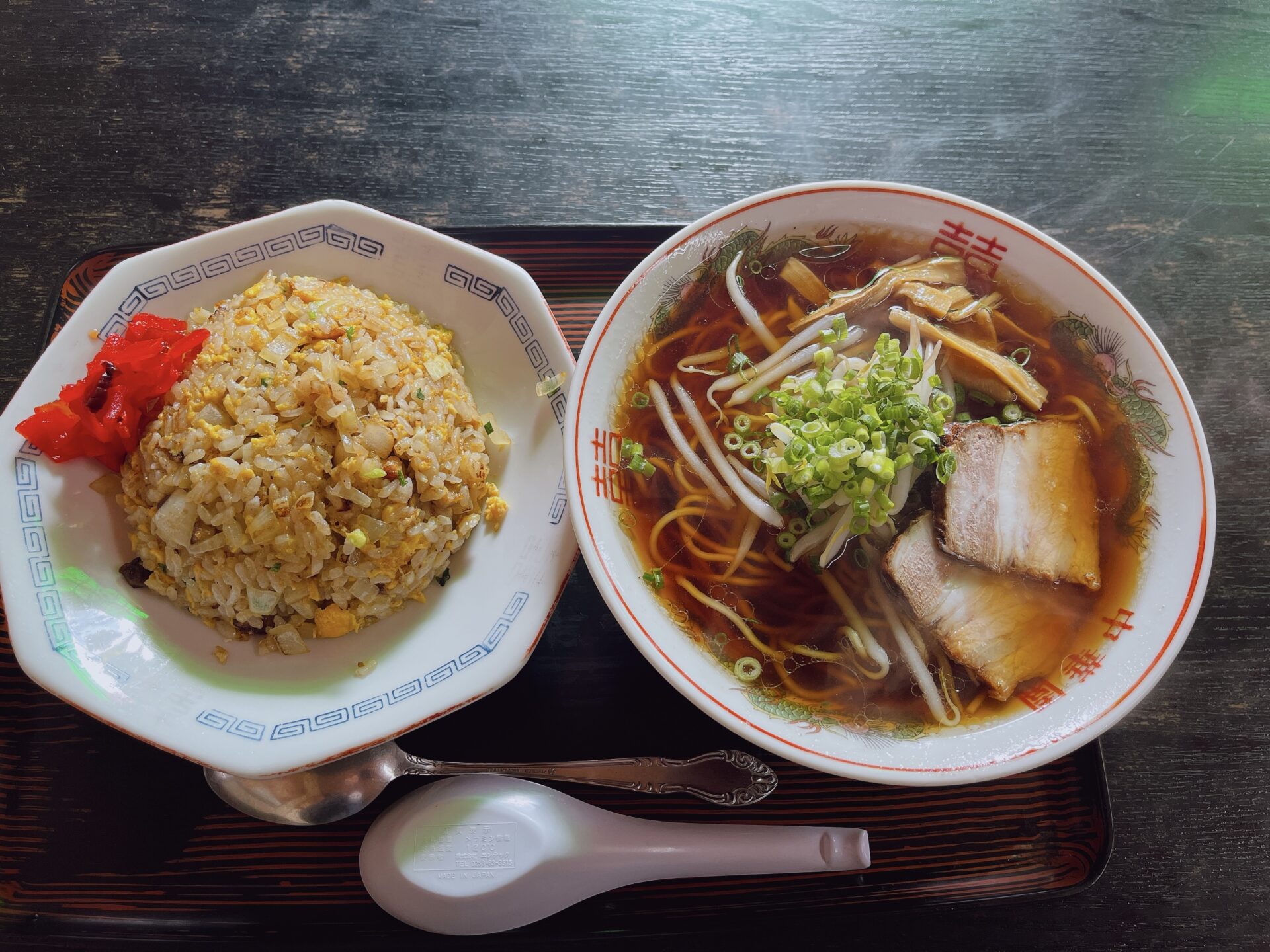 岡山市中区【中華園】麻婆豆腐定食と迷うも初ランチは半チャンラーメン！コスパもいいぞ！
