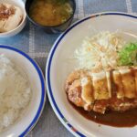 倉敷市中庄駅近く【レストランつねまつ】ランチタイムに絶品チキンカツチーズ定食の2枚をガッツリ頂き超満足!