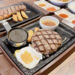 【ステーキガスト 岡山下中野店】サーロインと超粗びきバーグが肉肉しくて食べ応え十分!サラダバーも充実してカレーもイケる!
