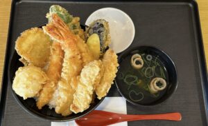 岡山市北区【天カツ家 野田店】茶色祭りだ!えび穴子天丼と鶏唐天でガッツリランチ!