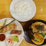 岡山市北区【レインディア】ダブルメインのランチがボリューミー!エビカツとハンバーグが美味いぞ!