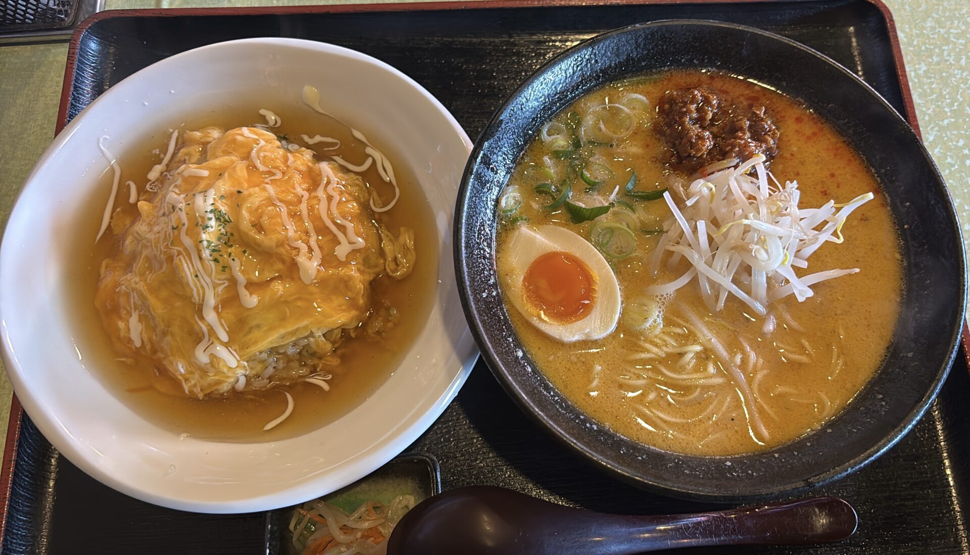 和気町【とんこう】中華料理店のオムチャーハンが大人気！担々麺とのセットに大満足～！！