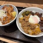 岡山市中区【吉野家 250号線東岡山店】朝食に「大判豚肩ロース焼き丼」と「肉だく牛魯肉飯」をガッツリ!